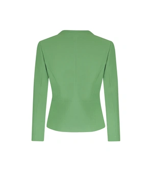 Rich green blazer with single-breasted fastening and peplum element | Jackets - 1