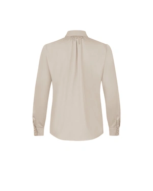 Chemise satinée en nuance beige |  - 1