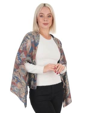 Scarf with paisley motifs, with wool blend | Scarfs - 2