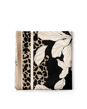 Scarf with stylized floral motif | Scarfs | Dika.test - 1 Scarf with stylized floral motif | Scarfs - 1