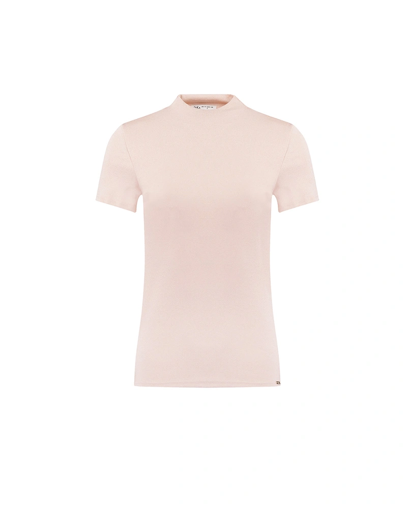 Semi-turtleneck with rayon | Tshirts and Tops