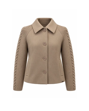 Short women's wool coat in camel | Outerwear | Dika.bg Short women's wool coat in camel | Outerwear
