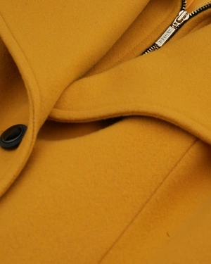 Short wool coat in mustard color | COLLECTION - 8