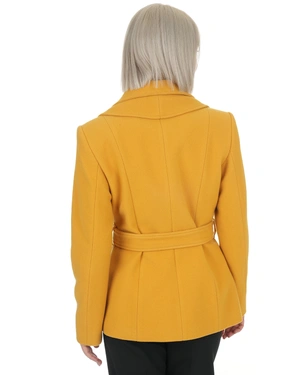 Short wool coat in mustard color | COLLECTION - 11