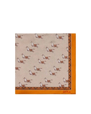 Silk scarf in beige-orange tones | ACCESSORIES - 5