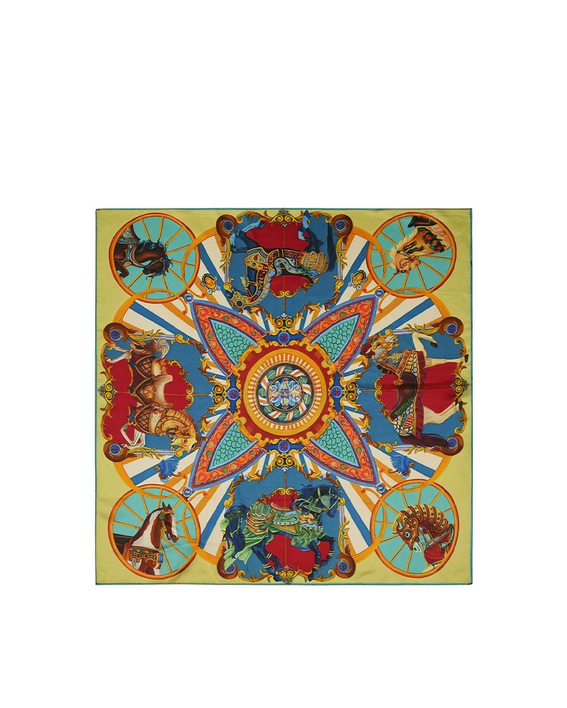 Silk scarf with horse pattern | Scarfs