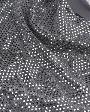 Silver blouse with short sleeves and a Greek neckline | Blouses and Shirts - 2
