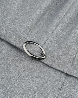 Silver-grey formal dress with lurex fibers | NEW - 8