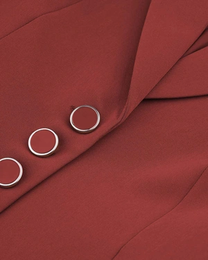 Veste de costume business simple boutonnage en couleur brique mate | COLLECTION - 10