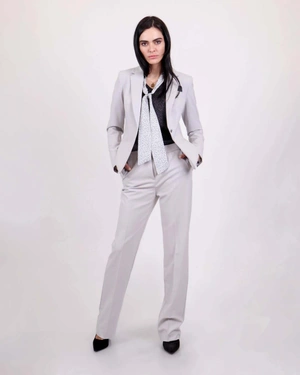 Single-breasted jacket in recycled polyester and virgin wool | All products - 2