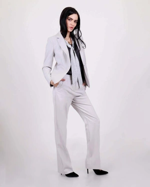 Single-breasted jacket in recycled polyester and virgin wool | All products - 3