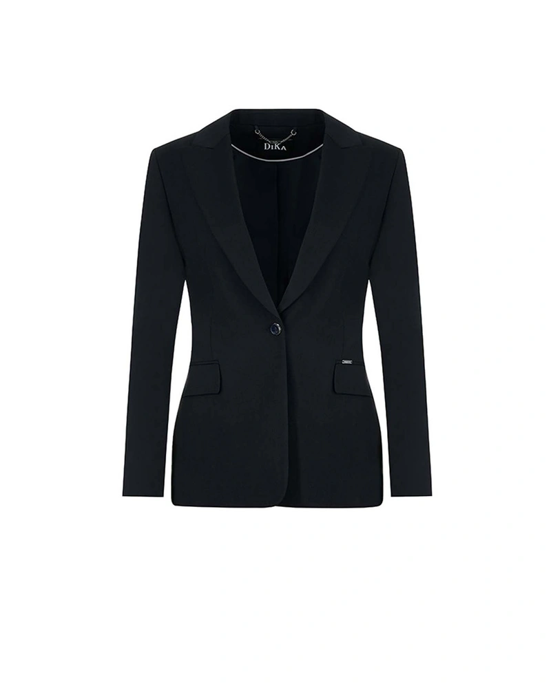 Single-breasted jacket in recycled polyester and virgin wool | Jackets and Blazers