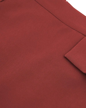 Jupe en brique mate, avec une silhouette en A et des poches décoratives | Jupes - 9