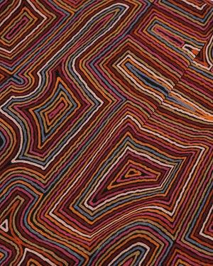 Fustă caramizie cu model geometric | Fuste - 9