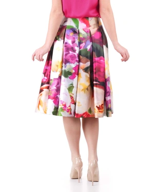 Skirt with pleats, knee-length, and vibrant floral print | SUMMER COLLECTION OUTLET - 7