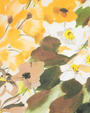 Sleeveless summer dress with a vibrant floral print in warm tones | Dresses - 3