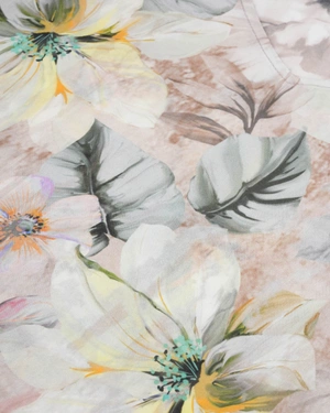 Bluza de primavara din lyocell, cu imprimeu floral in nuante gri-roz | Bluze - 2