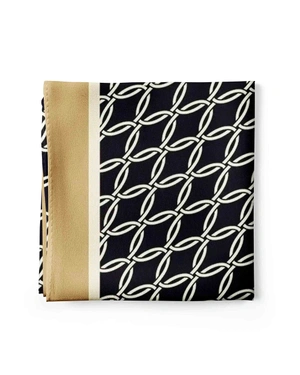 Square scarf with a stylized ring pattern | Scarfs | Dika.test - 2 Square scarf with a stylized ring pattern | Scarfs - 2