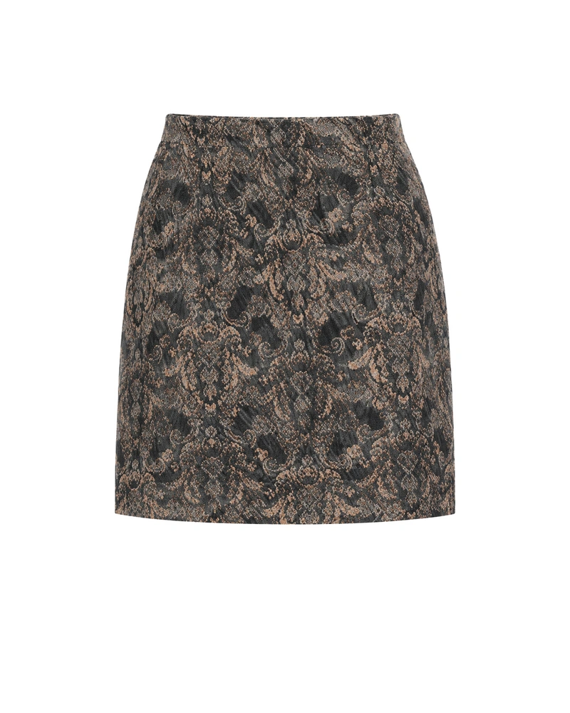 Pamučna suknja ravnog kroja sa paisley motivom | Suknje