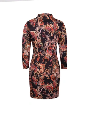 Straight dress with paisley motif | Dresses and Jumpsuits - 1