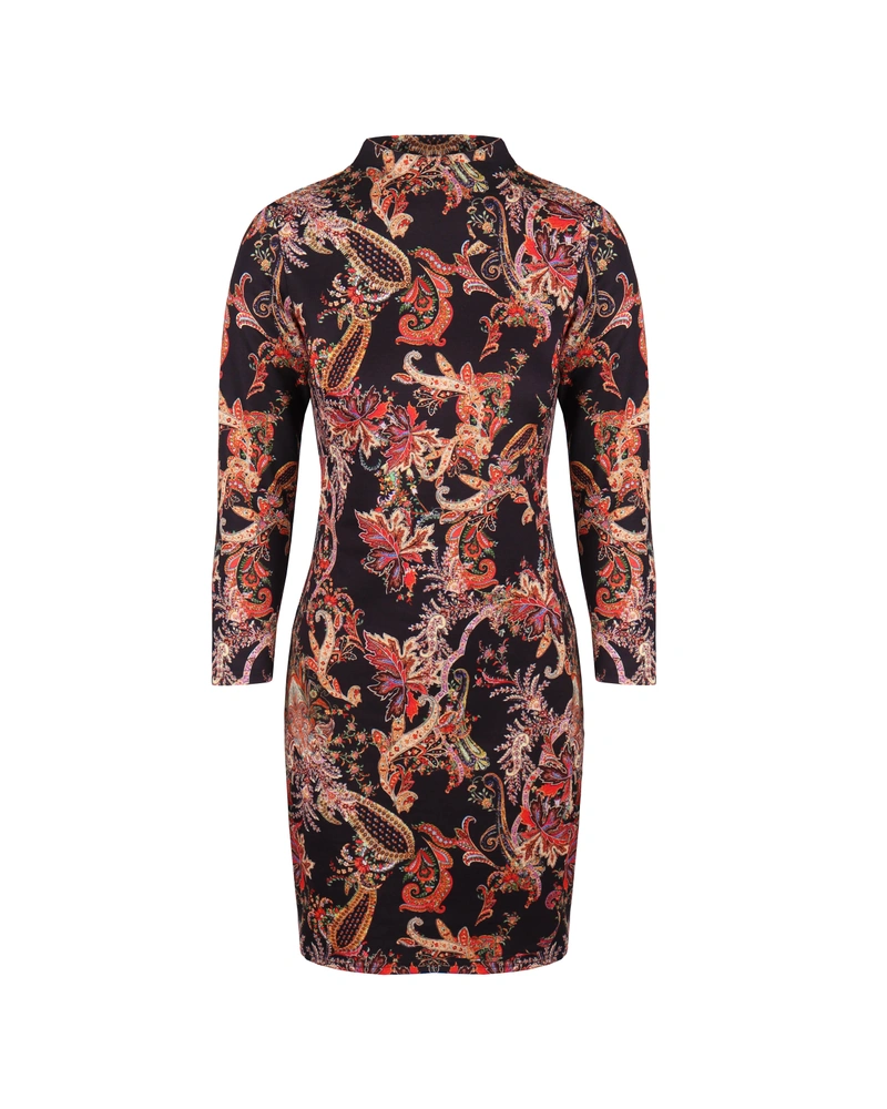 Straight dress with paisley motif | Dresses and Jumpsuits