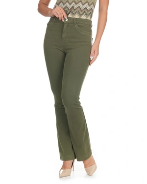 Straight-leg jeans in olive green | Denim - 3