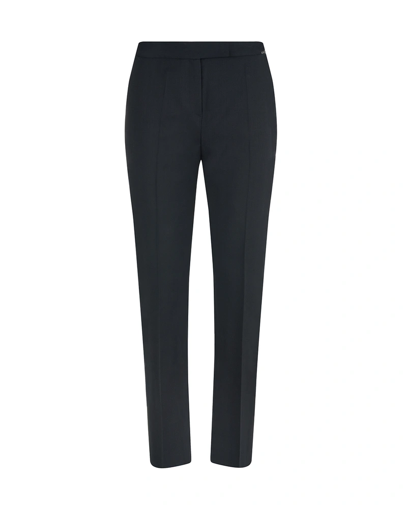 Straight leg trousers with a crease | Trousers