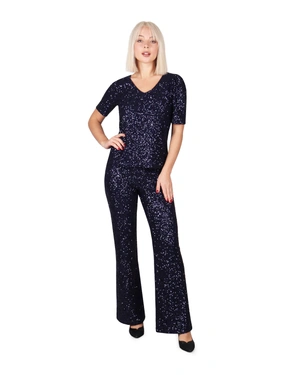 Straight trousers with sequins | Trousers and Leggings - 2