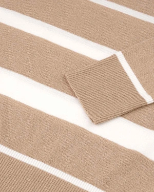 Striped fine-knit sweater | OUTLET SUMMER - 2