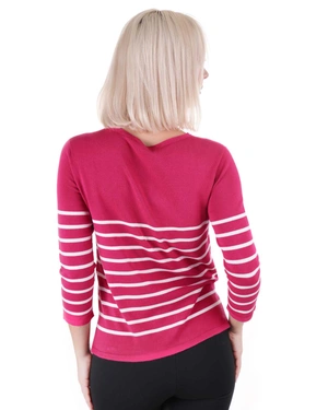 Striped sweater with 3/4 sleeves | OUTLET SUMMER | Dika.test - 4 Striped sweater with 3/4 sleeves | OUTLET SUMMER - 4