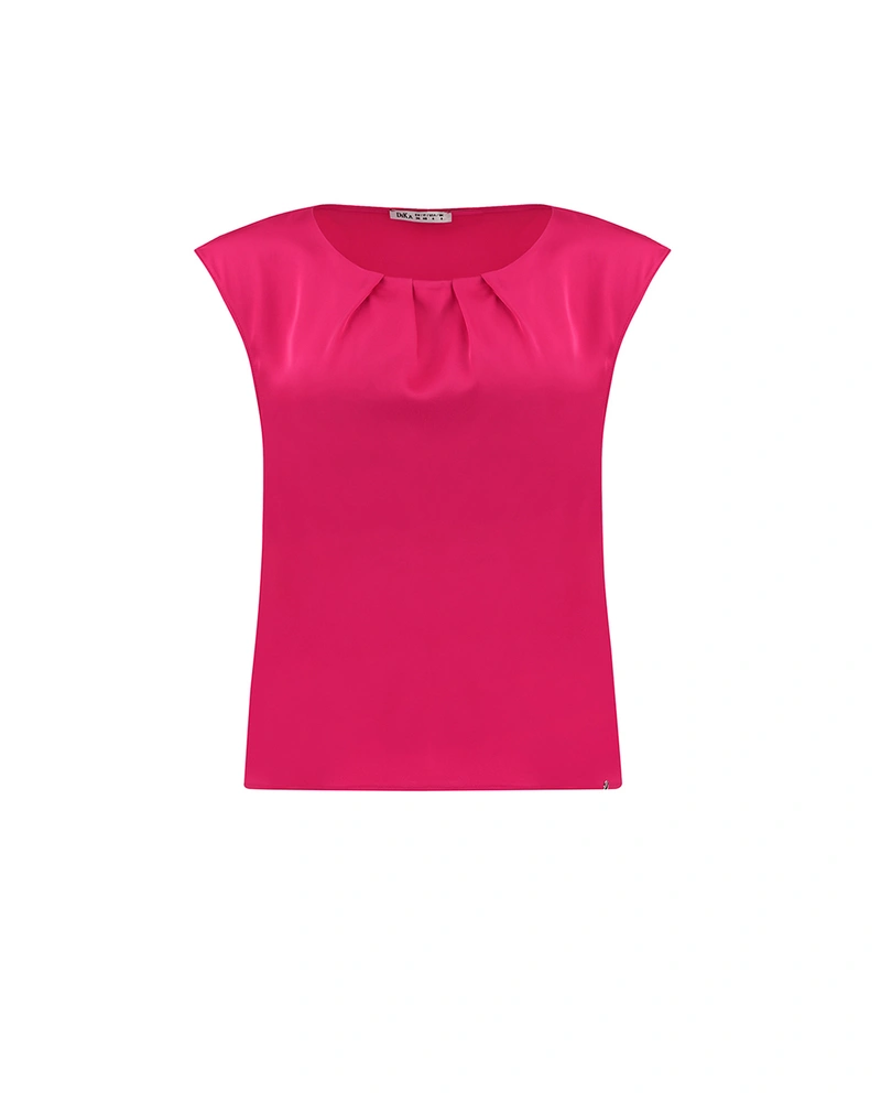 Summer business sleeveless blouse in elegant red | Blouses and Shirts