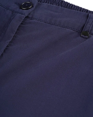 Summer cotton ankle-length trousers, tapered leg, with Italian pocket, in dark blue | All products - 5