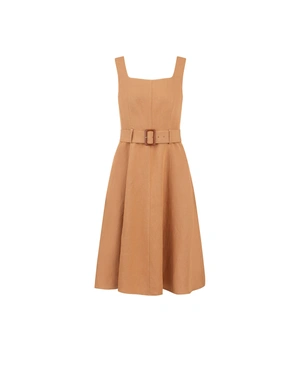 Summer dress with belt in terracotta | NEW - 7
