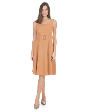 Summer dress with belt in terracotta | NEW - 8
