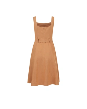 Summer dress with belt in terracotta | NEW - 11