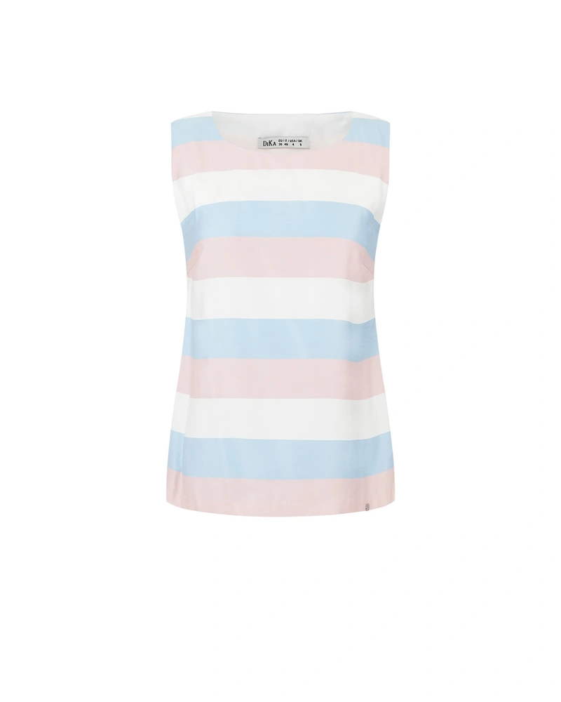 Summer striped top in light blue and light pink | Blouses and Shirts