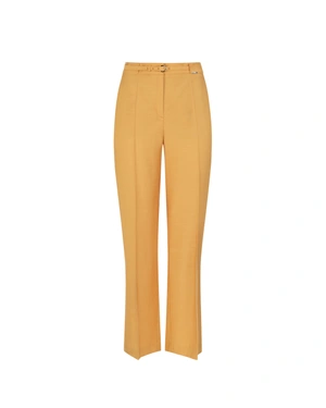 Summer trousers made of viscose and linen in mustard color | Trousers | Dika.rs Summer trousers made of viscose and linen in mustard color | Trousers