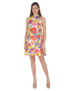 Rochie de vară din viscoză cu imprimeu floral strălucitor | Rochii - 1
