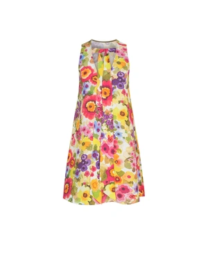 Rochie de vară din viscoză cu imprimeu floral strălucitor | Rochii - 4