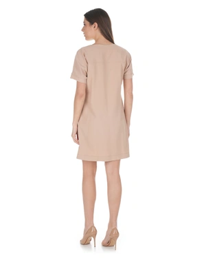 Majica-haljina u peščano bež boji | NOVO - 5