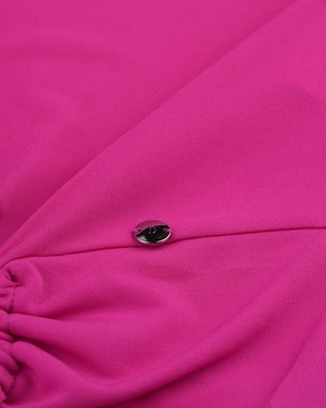 T-shirt with a Greek neckline in fuchsia color | OUTLET SUMMER - 2