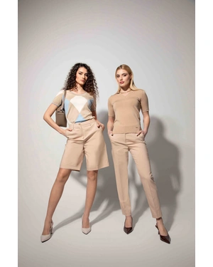 Tailored bermuda shorts with crease | Shorts | Dikastore.ro - 3 Tailored bermuda shorts with crease | Shorts - 3