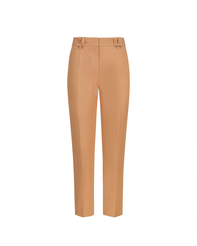 Tapered trousers in terracotta | Trousers
