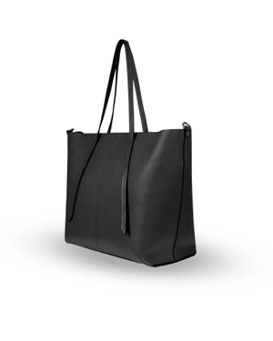 Tote leather bag with two long handles |  - 1