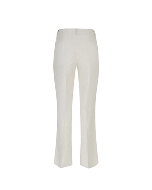 Trousers from linen and cotton with a straight leg, crease, and high waist | Trousers | Dika.bg - 2 Trousers from linen and cotton with a straight leg, crease, and high waist | Trousers - 2
