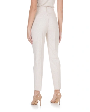 Pantaloni bej cu pepit fin | Pantaloni - 3