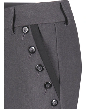Trousers with decorative buttons | Trousers - 2