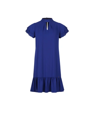 Rochie din sifon albastru turcoaz cu accent pe decolteu | Rochii | Dikastore.ro Rochie din sifon albastru turcoaz cu accent pe decolteu | Rochii