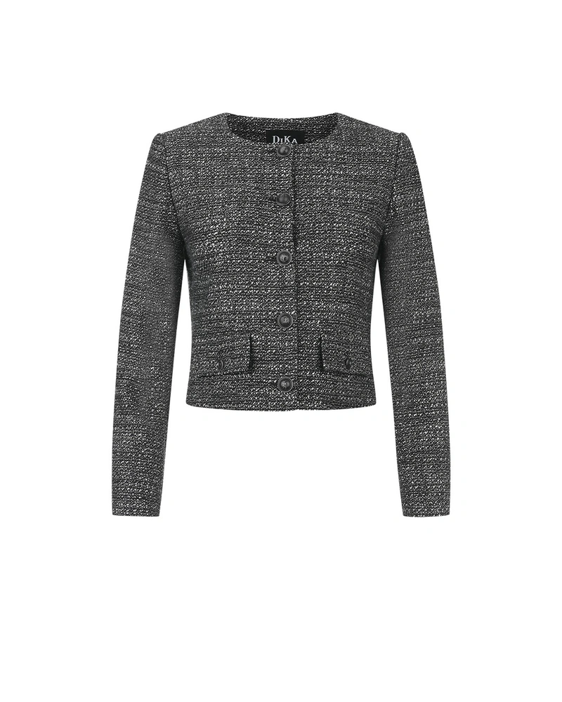 Tweed blazer in gray tones | Jackets and Coats