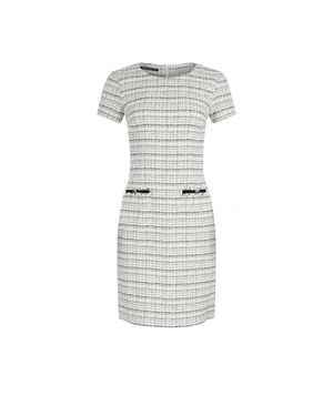 Tweed business dress in white and gray tones | All products | Outlet DiKa Tweed business dress in white and gray tones | All products